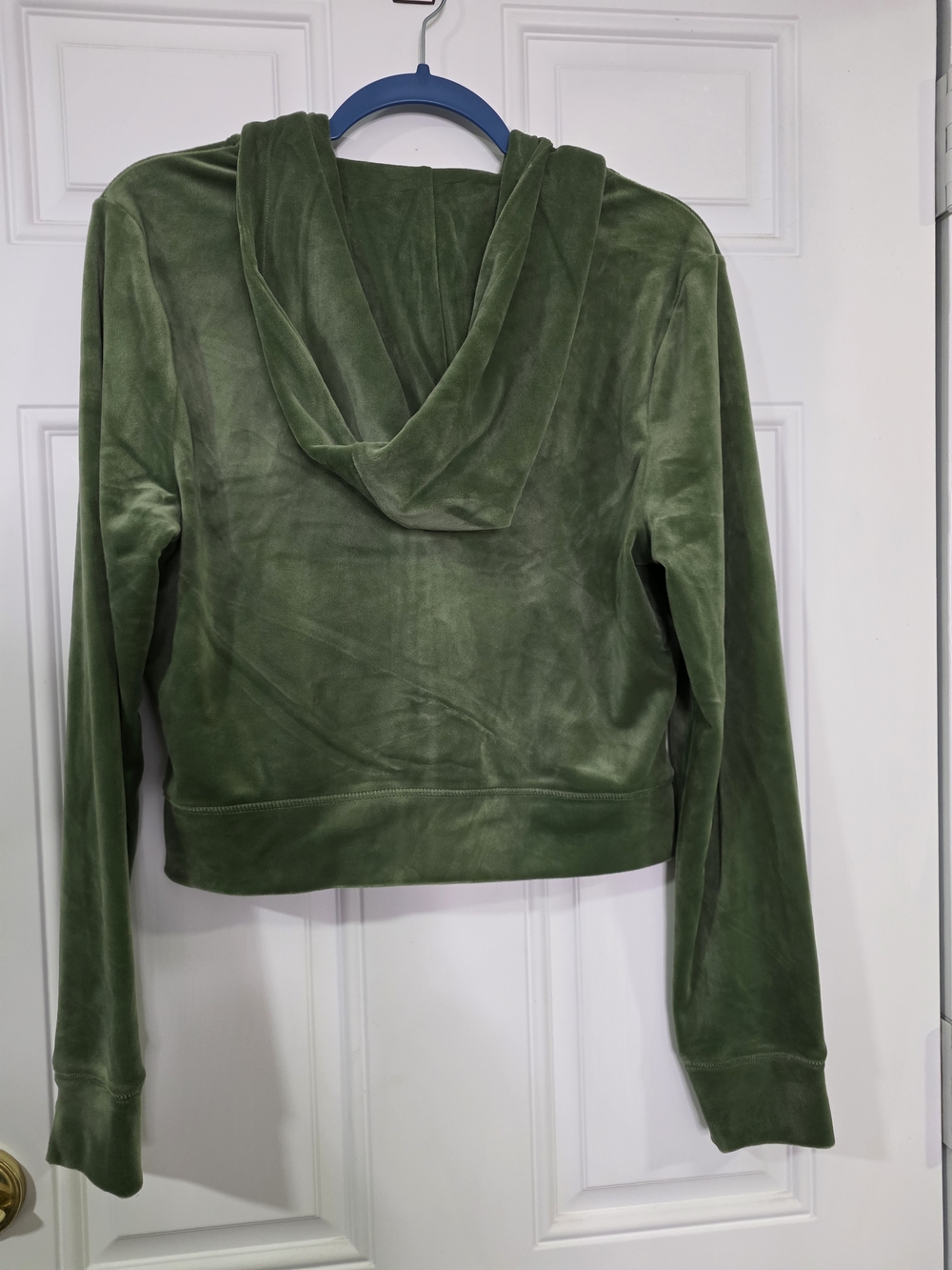 Juicy Couture Olive Green Velour Zip Hoodie - Picture 3 of 7